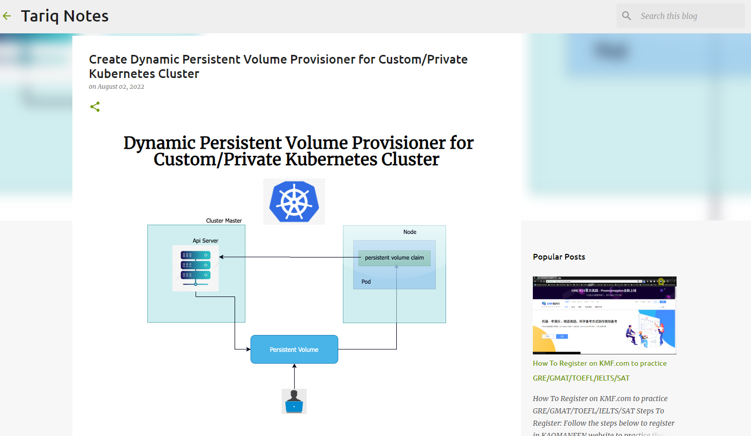 Create Dynamic Persistent Volume Provisioner for Custom/Private Kubernetes Cluster
